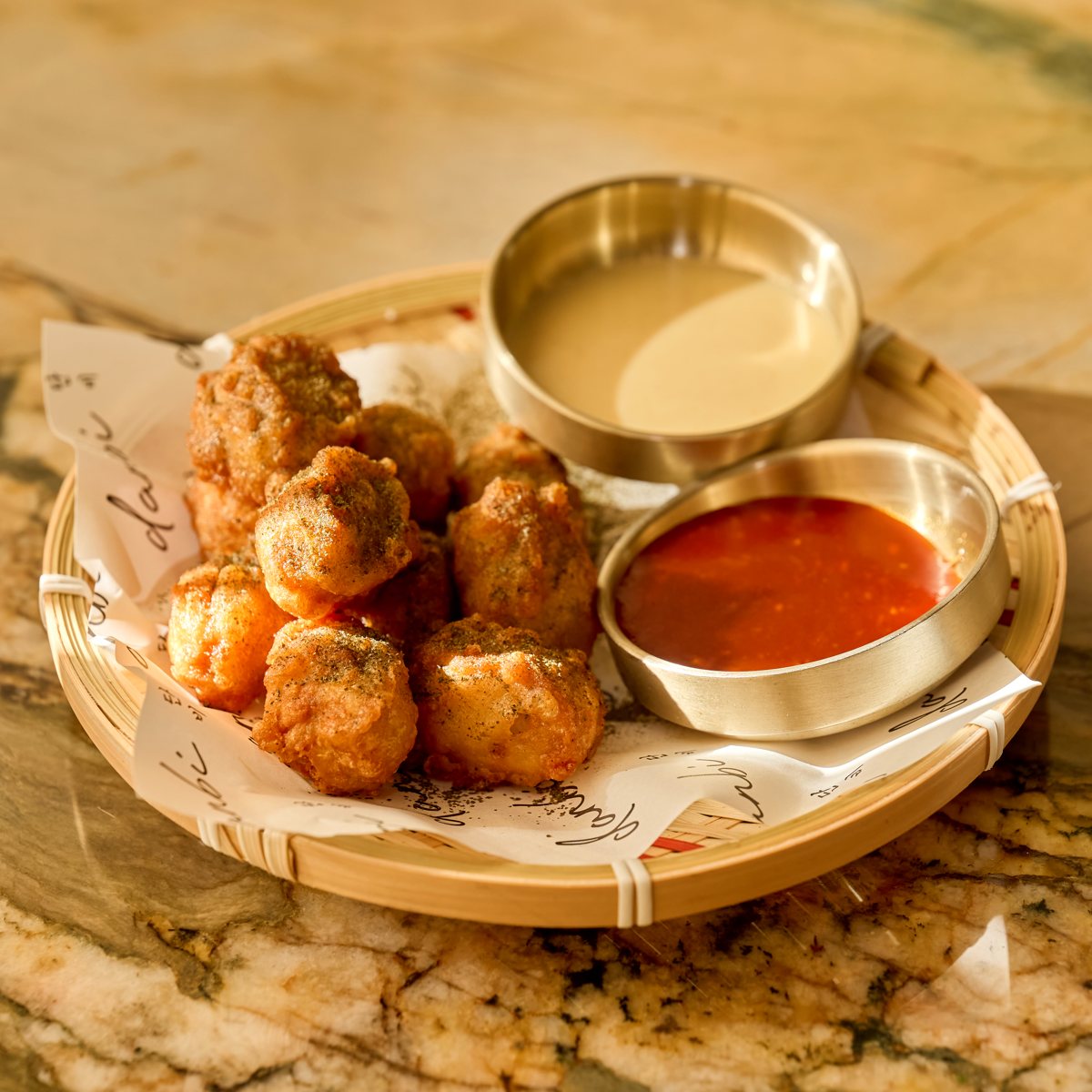 Golden nuggets, fried chicken